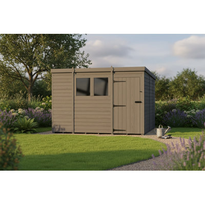 9x8 Pent Composite Shed