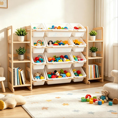 Organisateur de bibliothèque et de rangement pour jouets