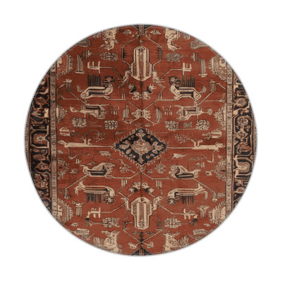 Tapis d'intérieur et d'extérieur brun Persian