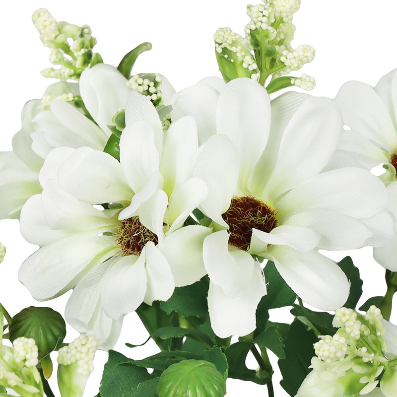 Bouquet de petites fleurs de marguerite artificielle, Crème