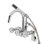 Kingston Brass AE8150RKX Webb 7-Inch Adjustable Wall Mount Clawfoot Tub Faucet, Matte Black