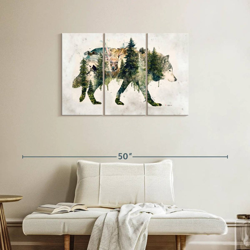 Brampt Walk With Wolves, 24" H x 38" W