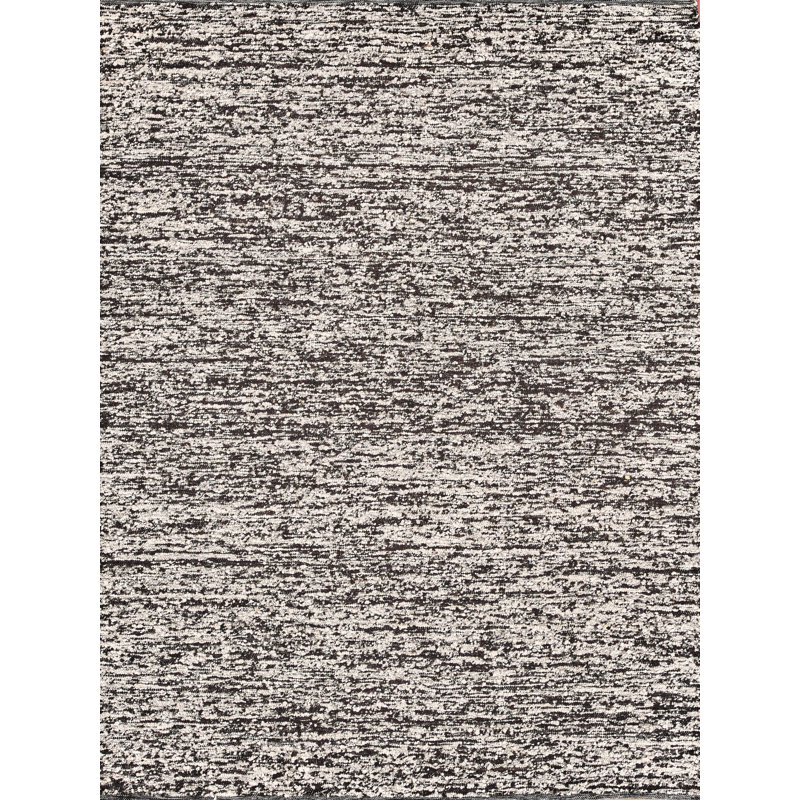 Tocayo Wool Abstract Area Rug in Black, Rectangle 8' x 10'