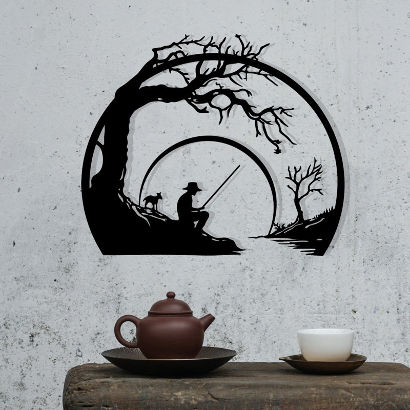 Stunning Decorative Metal Wall Accessory, Black Finish, 21.3 x 17.9 inches | 100% Metal Construction, Thickness: 0.05 inches | Ideal for Home Decor, Living Room, or Office - Durable and Stylish Accent Piece