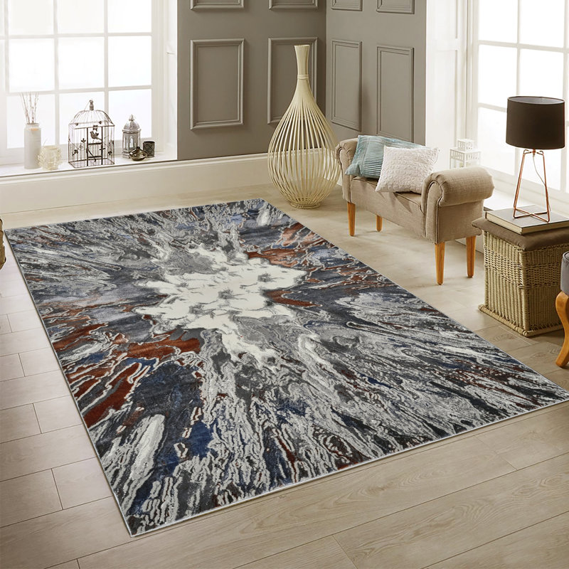 Tapis de style abstrait Inspire Collection, Rectangle 2 pi x 2 pi 11 po