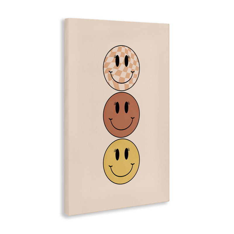 «Retro Smileys Trio» par JJ Design House, LLC., H 24 po x l 16 po