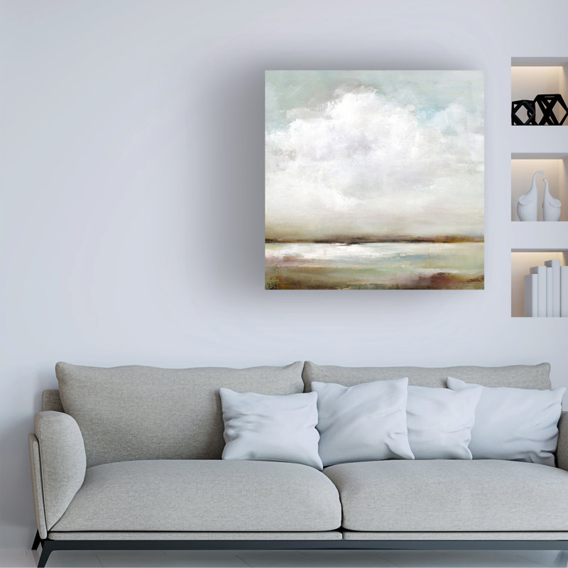 Wrapped Canvas Wall Art - Karen Hale 'Southern Ocean Breeze' Wall Art for Living Room, Bedroom, or Office Décor  - 18x18