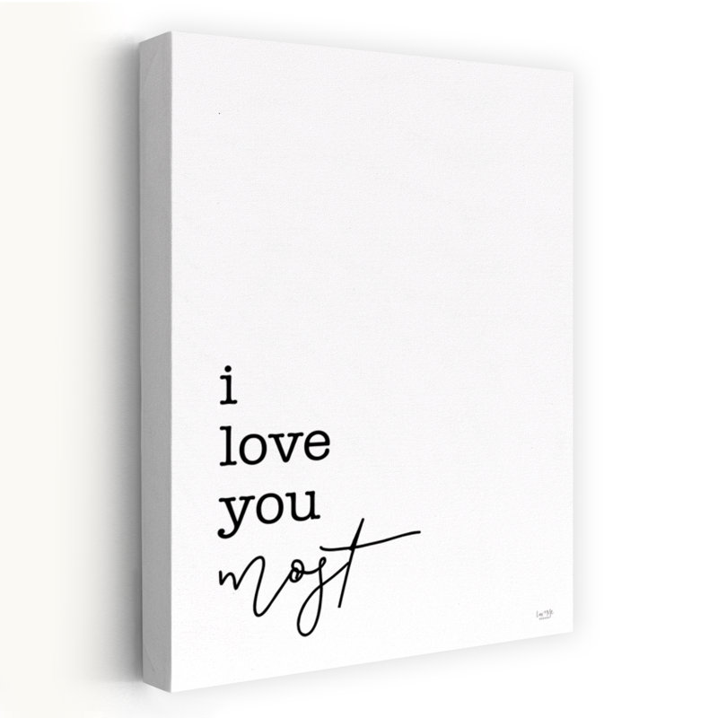 «I Love You», art contemporain abstrait 2 de 2, H 24 po x l 16 po