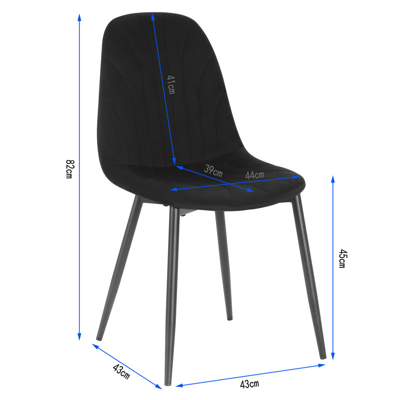 Side chair Set Betsey, Black