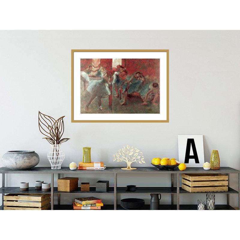 «Dancers at Rehearsal» par Edgar Degas, impression giclée encadrée, H 31,05 po x l 41,5 po