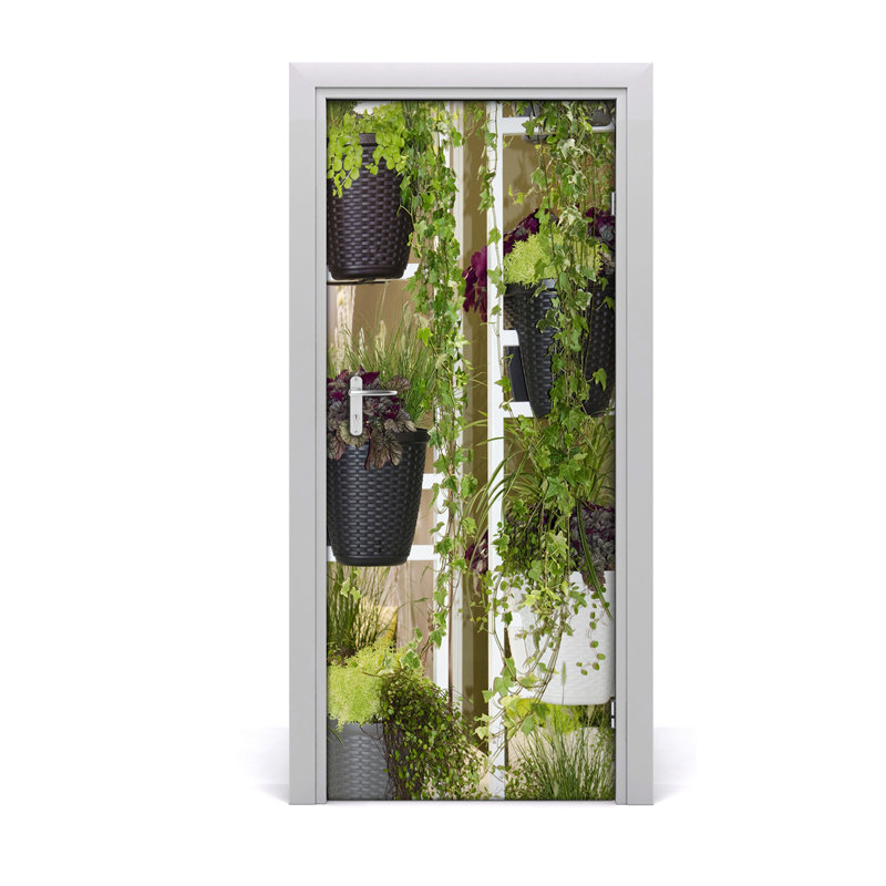 Flower Bed Door Decal