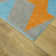Tapis bleu / orange Camerynn
