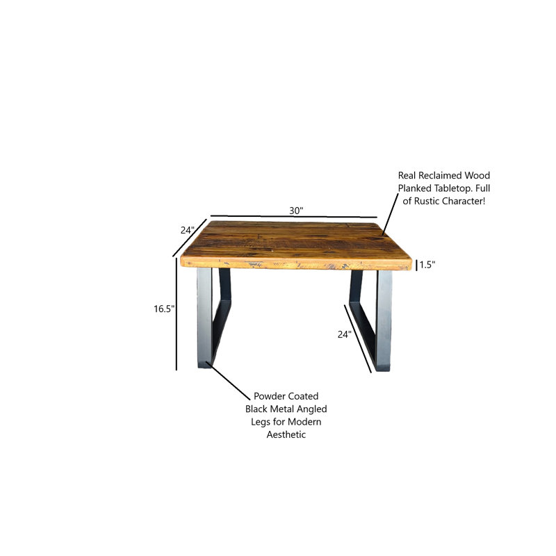 Table basse The Urban Craftsman, H 16,5 po x L 24 po x l 30 po, Brun