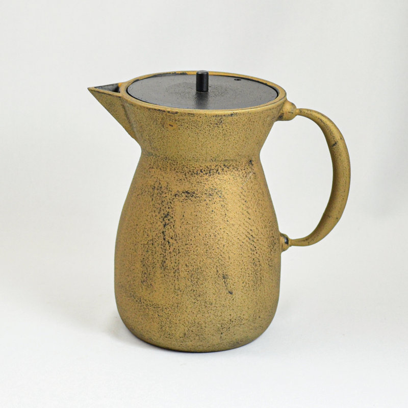 Williston Forge Woodrum 1ml Teapot, Gold/Grey