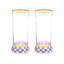 Violet Check Highball Glass