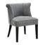 Fauteuil d'appoint élégant, revêtement texturé gris anthracite, siège à coussin en mousse, pieds de chambre chic-876372224