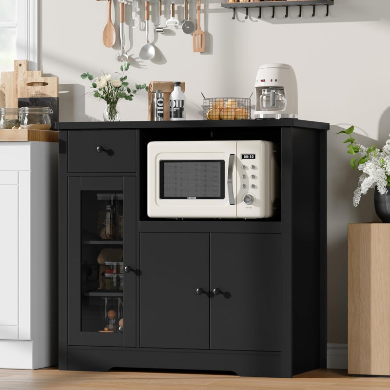 35cm Kitchen Pantry, Black