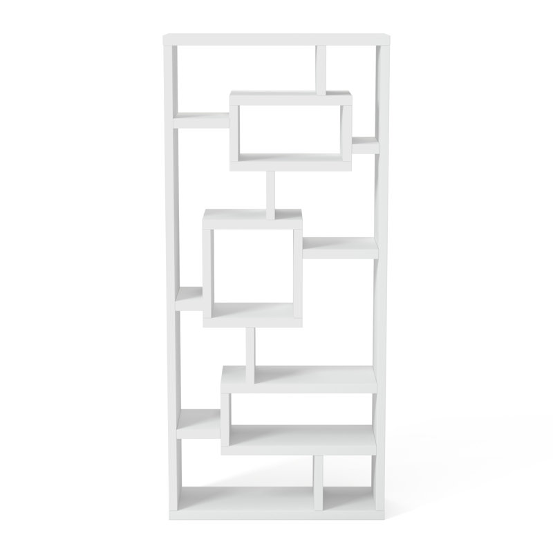 Batchelor 71''H Geometric Display Bookcase, White