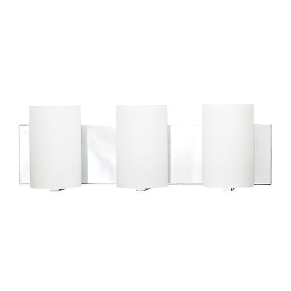 Éclairage pour meuble-lavabo à 3 lumières Abhijeet, Chrome