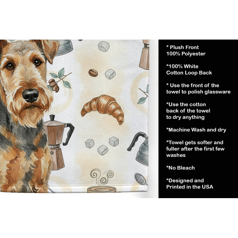 Serviette de cuisine Gri barre Airedale Terrier, Griuse Airedale Terrier