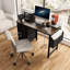 Bureau 47,3 po avec prise de courant et 1 port Type-c, 3 tiroirs, poche latérale, prise de bureau pliable à structure stable,
