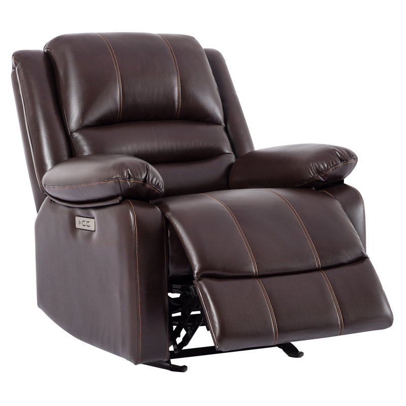 Fauteuil inclinable Davlo, Mélange de polyester brun foncé