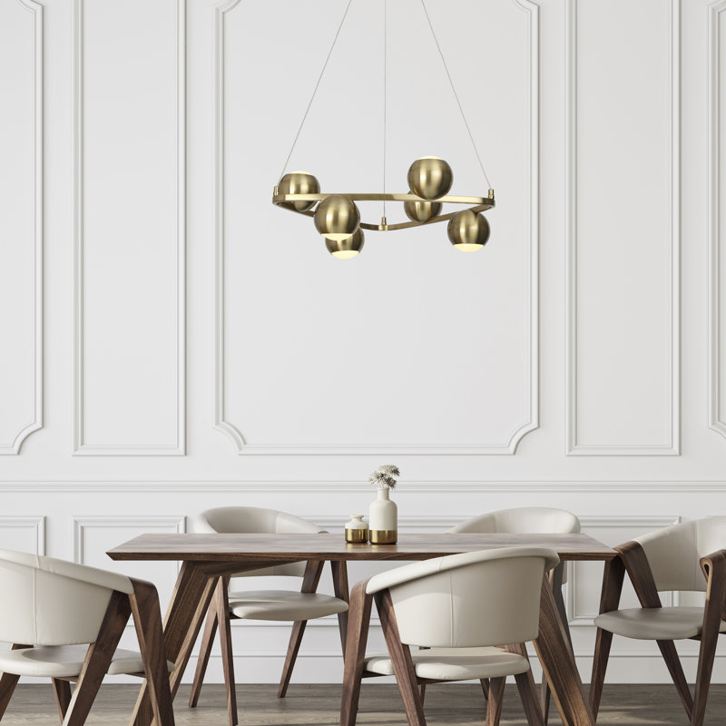 Bhagwan 6 - Light Statement Geometric LED Chandelier