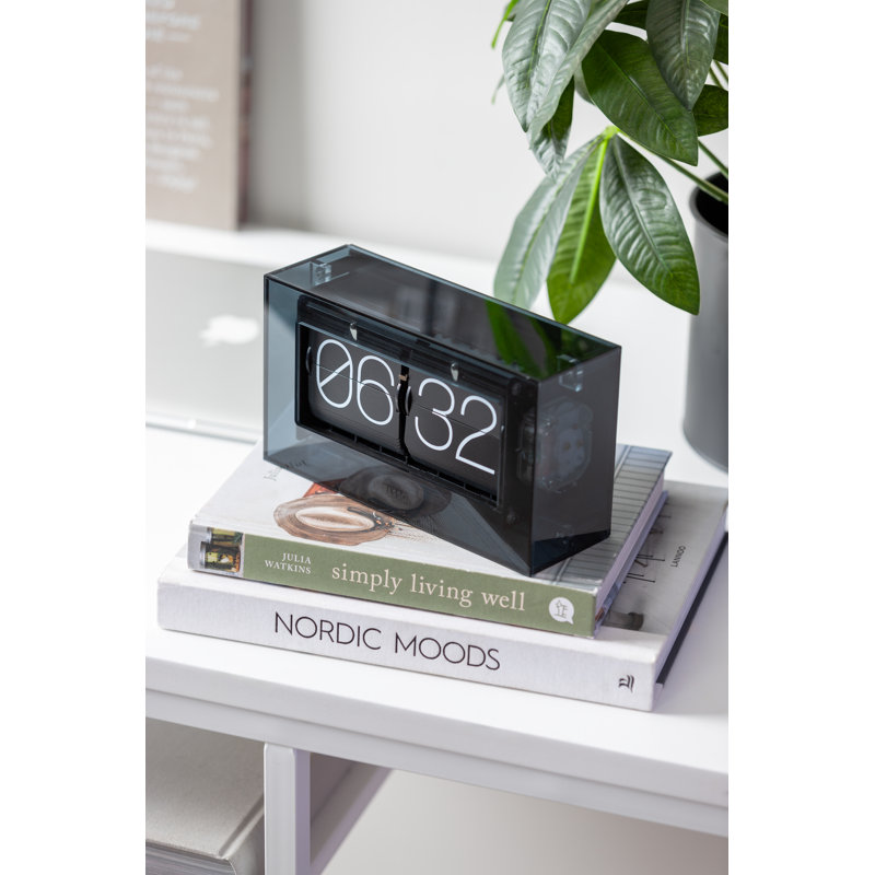 Acrylic Mechanical Tabletop Clock, Black