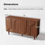 Buffet de 63 po avec rangement, armoire arquée avec tablettes réglables, crédence pour le salon, le vestibule, la cuisine