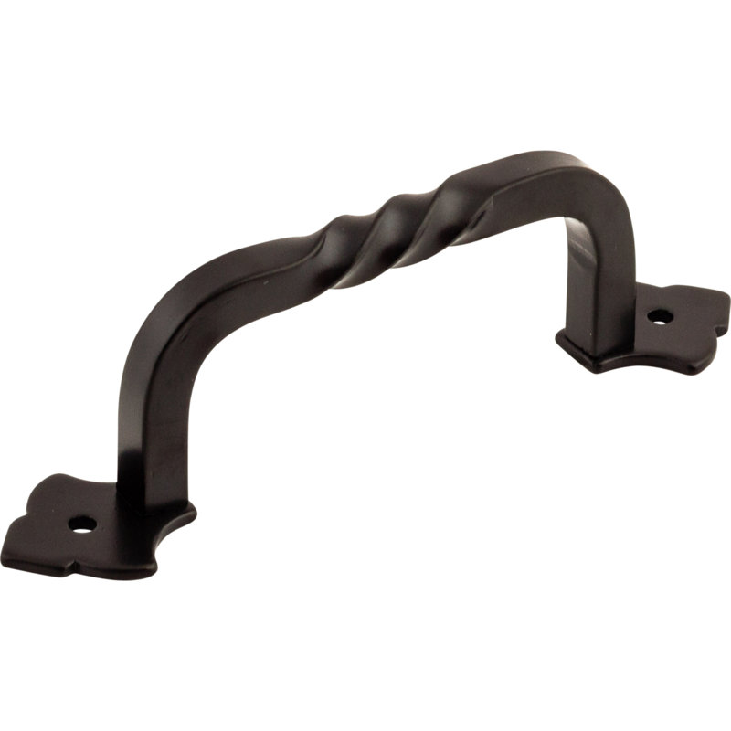 Fixed Norman Crest Bar pull, Patina Black, 4" Center to Center