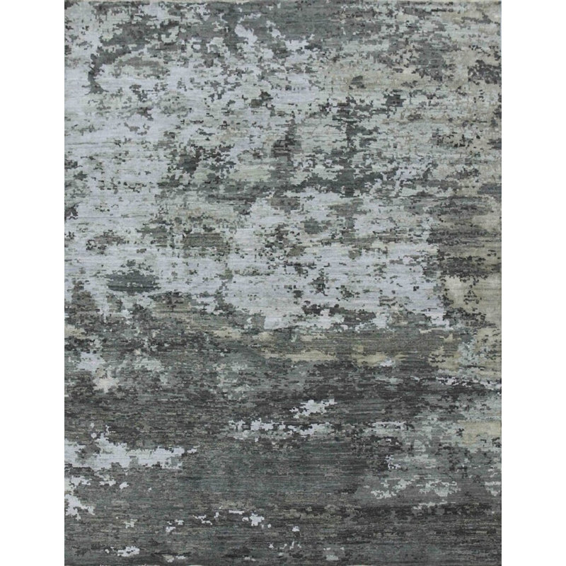Contemporary One-of-a-Kind Rectangle 8'1" X 10' Hand Knotted Area Rug