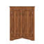 Armoire de rangement autoportante triangulaire pour salle de bain avec tablettes réglables-469817601