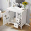 Meuble-lavabo de 30 pouces avec lavabo en céramique et 3 tiroirs, structure en bois massif pour un rangement moderne, idéal pour la décoration intérieure-116332359