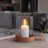 Pottery and Glass Pillar Candle Holder with Terracotta Base Stylish and Decorative Holder with a Modern Rustic Look-990640859-990640861
