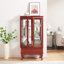 Vitrine Curio avec tablettes réglables en verre-332876170