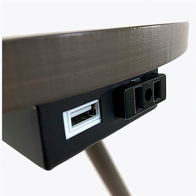 Table d'appoint ronde 57 po avec lampe et centrale électrique