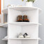8 étagères à chaussures tournantes, mécanisme 360 paresseux, blanc, polyvalent et sac de différents types