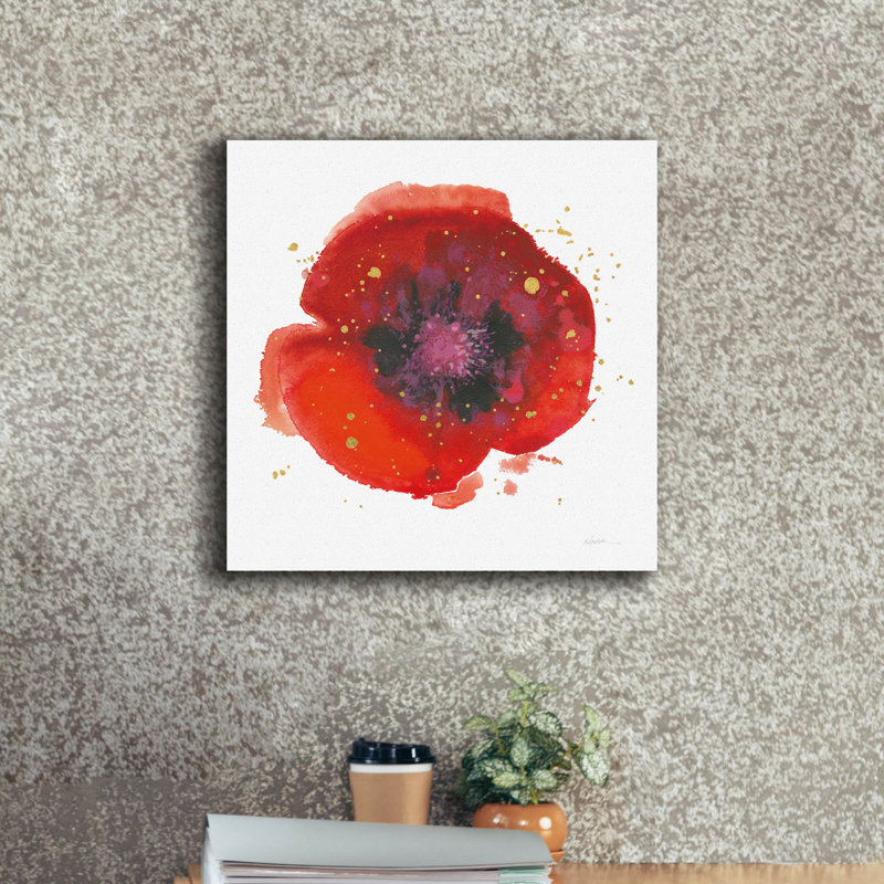 «Splash 5 with Gold» par Shirley Novak, art mural sur toile, H 18 po x l 18 po x P 0,75 po