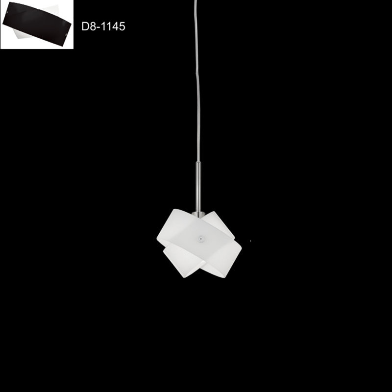 Tourbillon 1 - Light Single Geometric Pendant, White/Black, Small / 1 x 35W lamping