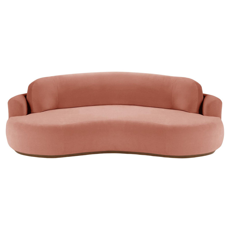 Canapé Nless, Velours Paris Brick, H 31 po x l 110 po x P 52 po, Brun