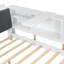 Lit plateforme en bois avec tête de lit avec rangement, tablettes et 2 tiroirs-934454930-934454940