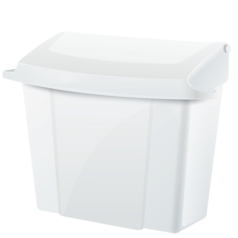 Réceptacle de serviette hygiénique, Blanc