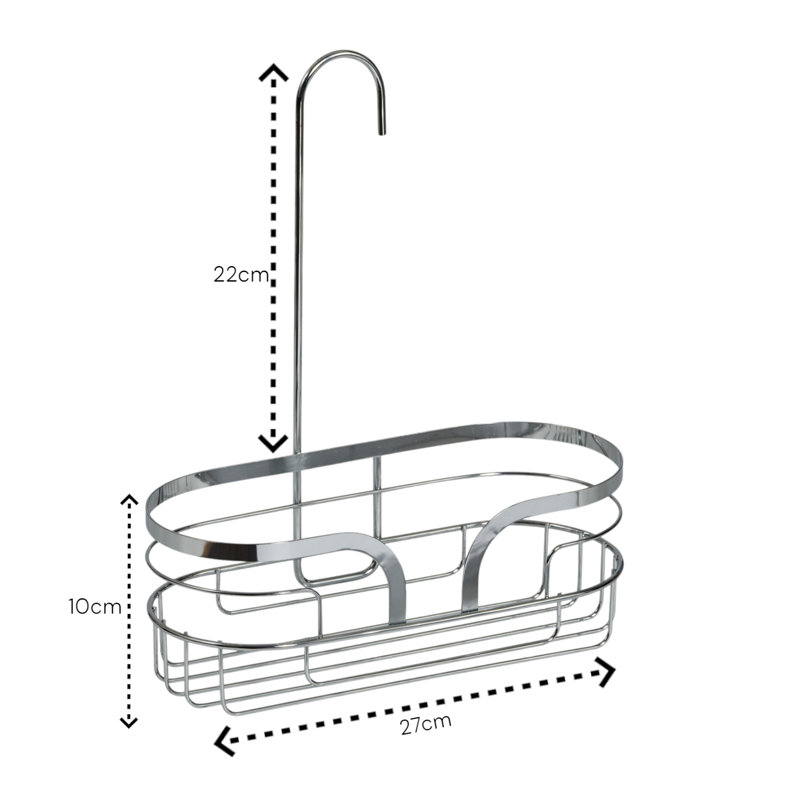 Dante Hook Hanging Mini Caddy, Chrome