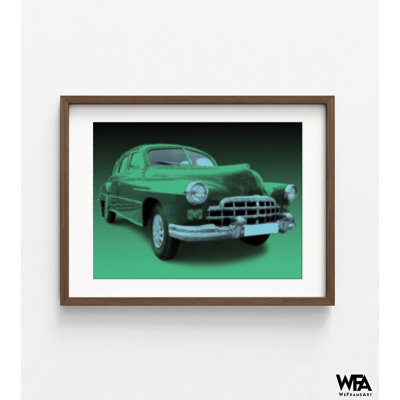 GAZ-M20 Pobeda Poster, Green Contemporary Car Artwork, Pobeda 1955 Car Print, Graphic Car Artwork, Husband Mechanic Gift Idea