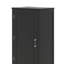 Armoire de rangement de salle de bain de 61,4 pouces de hauteur autoportante avec deux tablettes réglables-696405506