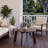 HDPE Round Coffee Table With Slatted Top-1941827048
