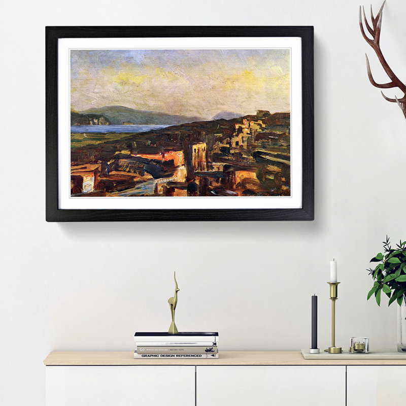 Pompeii by Fujishima Takeji - Framed Print, Black Framed, 36cm H x 48cm W x 2cm D