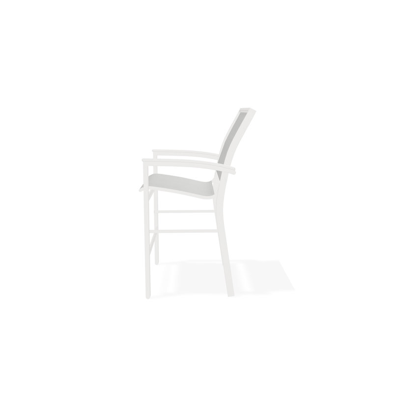 Bazza Aluminum Outdoor 26'' Counter Stool, Alloy Sunbrella®, Snow