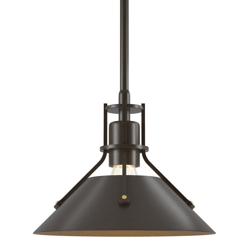 Henry 1 - Light Single Cone Pendant, Bronze, Bronze