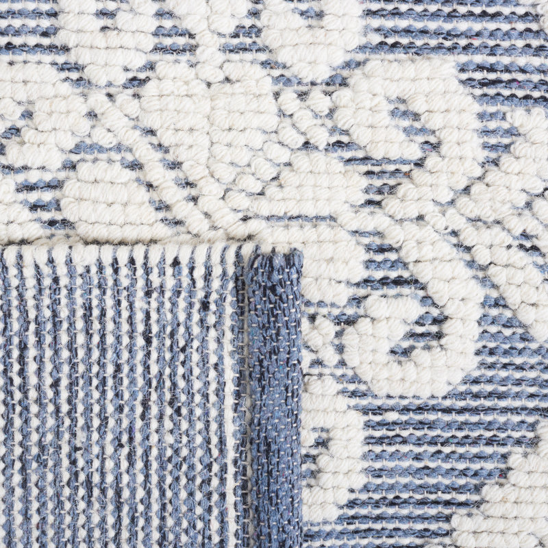 Tapis damassé en laine tissé à la main Vermont, Rectangle 6 pi x 9 pi